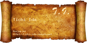 Tichi Ida névjegykártya